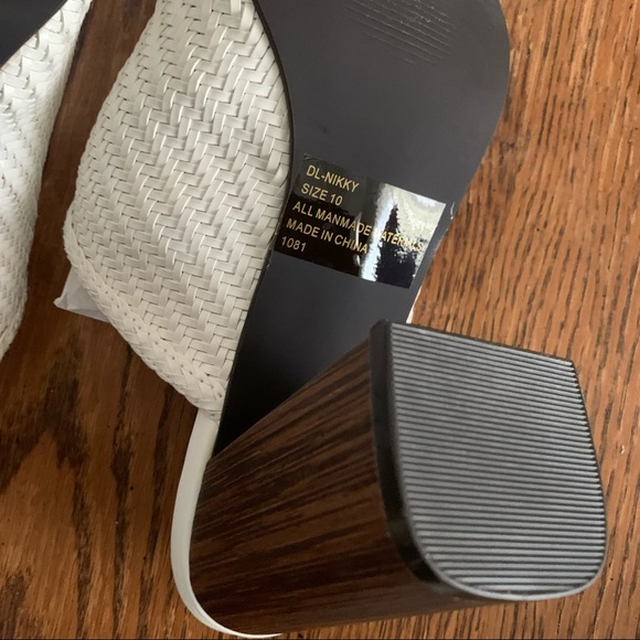 Design Lab Lord&Taylor 4inch Block Heel Woven Mules Size 10 - Picture 12 of 16